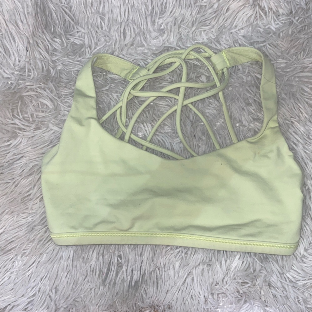 lime green lulu sports bra